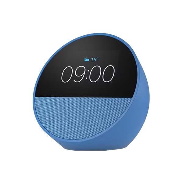 Echo Spot (2024) Smart Alarm Clock with 2.8” Screen & Alexa Voice Recognition & Control, White