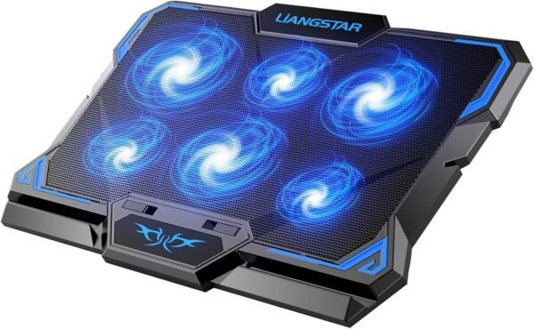 ICE COOREL Laptop Cooling Pad with 6 Cooling Fans, Cooling Pad for Laptop Fan